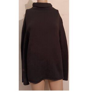 Dkny Black Ribbed Turtleneck Sweater Size Small